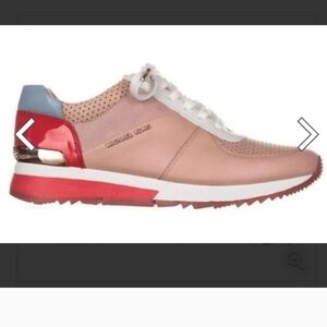 Michael Kors color block perforated leather sneaker. EUC. Athleisure Streetwear